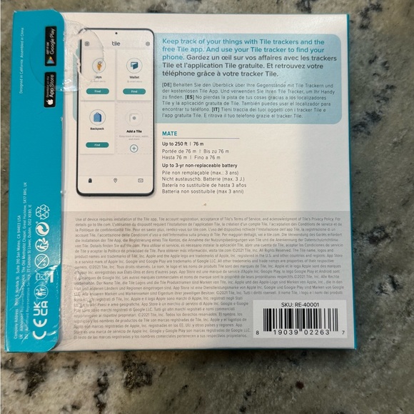 NEW in box TILE MATE versatile tracker baggage and more. - Picture 3 of 3